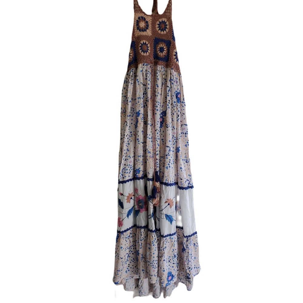 Fillyboo crochet and embroidered maxi dress